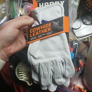 Hardy Large Cowhide Leather Adjustable Wrist Keystone Thumb Work Gloves